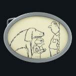 Ordering Cookies Oval Belt Buckle<br><div class="desc">Artist: Canty | So you're ordering a dozen boxes of vanilla crՌme-filled cookies and a dozen of the chocolate.</div>