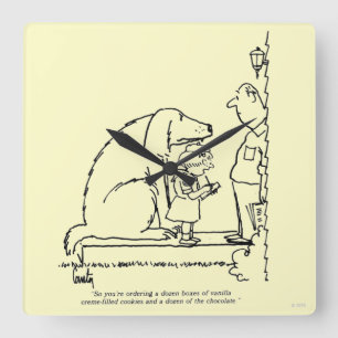 Ordering Cookies Square Wall Clock
