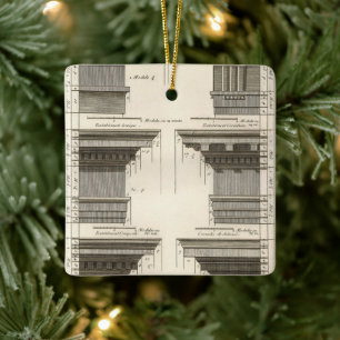 Orders of Architecture, Vintage Entablatures Ceramic Ornament