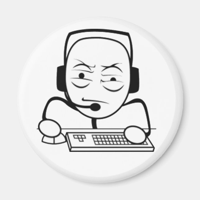 Ordinateur Nerd Internet Mème Réfrigérateur Magnet (Devant)
