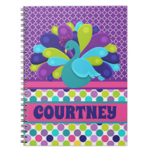 Ordinateur portable et journal personnalisées paon