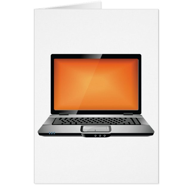 Ordinateur portable orange (Devant)