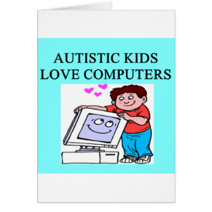 ordinateurs autistes d'amour d'enfants d'autisme