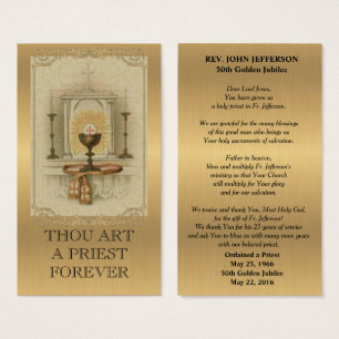 ORDINATION DE PRIÊTRE CATHOLIQUE CARTE DE PRIÈRE D