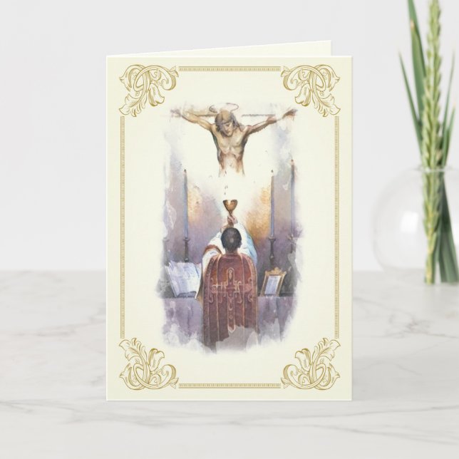 Ordination du prêtre catholique Carte de Jésus rel (Devant)