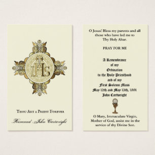 ORDINATION DU PRIÊTRE CATHOLIQUE CARTES SAINES ANN