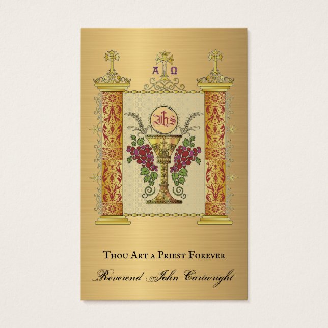 ORDINATION DU PRIÊTRE CATHOLIQUE CARTES SAINES ANN (Devant)