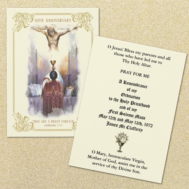 ORDINATION DU PRIÊTRE CATHOLIQUE CARTES SAINES ANN (Créateur téléchargé)