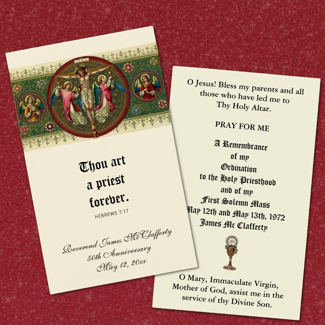 ORDINATION DU PRIÊTRE CATHOLIQUE CARTES SAINES ANN (Créateur téléchargé)