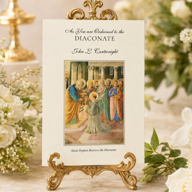 Ordination to Diaconate Deacon Religious Catholic Card (Creator Uploaded)
