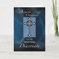 Ordination to Transitional Diaconate Cross, Blue