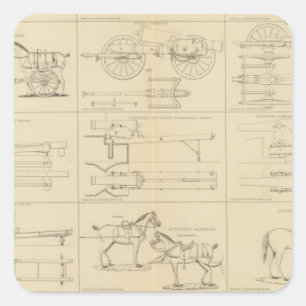 Ordnance, stores, etc square sticker