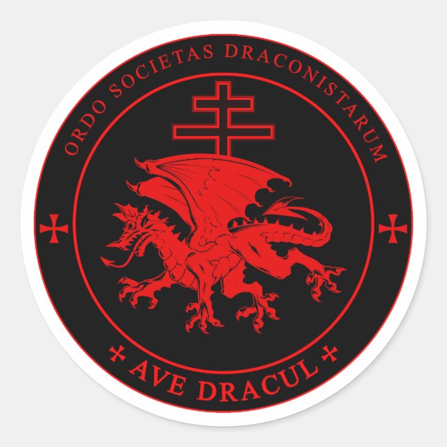 ORDO SOCIETAS DRACONISTARUM LOGO CLASSIC ROUND STICKER (Front)