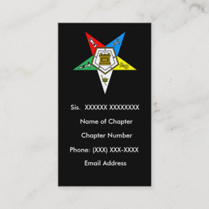 Ordre d'OES du noir de carte de visite d'étoile de