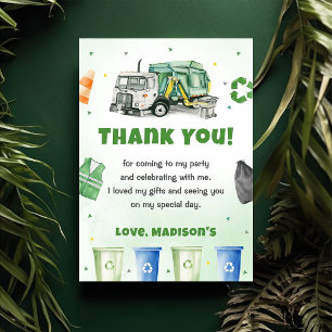 Ordures Camion Fête d'anniversaire Carte de remerc