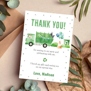 Ordures Camion Fête d'anniversaire Carte de remerc