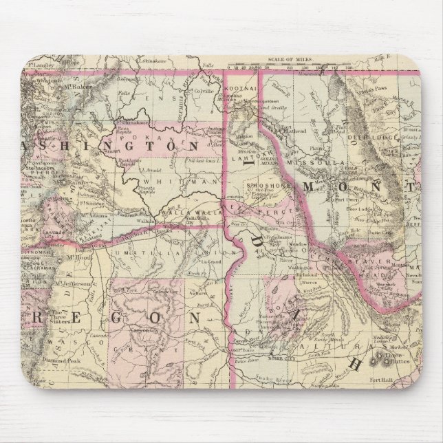 Ore, Wash, Ida, Mont Mouse Pad (Front)