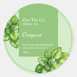 Oregano Herbal Tea Étiquette d'entreprise