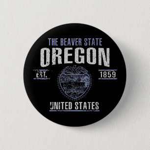 Oregon 2 Inch Round Button