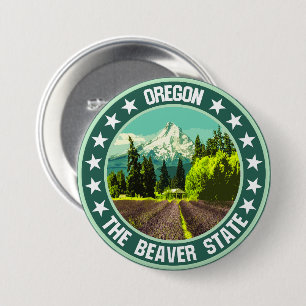 Oregon                                             3 inch round button