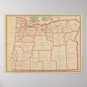 Oregon agric, farm values, products, acreages poster