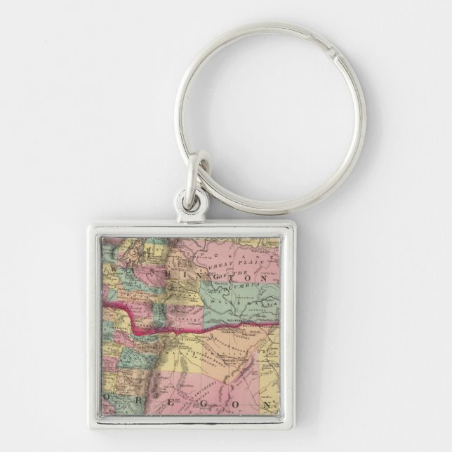 Oregon and Washington Territory Keychain (Front)