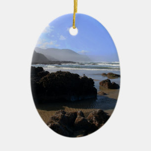 Oregon Beach Ceramic Ornament