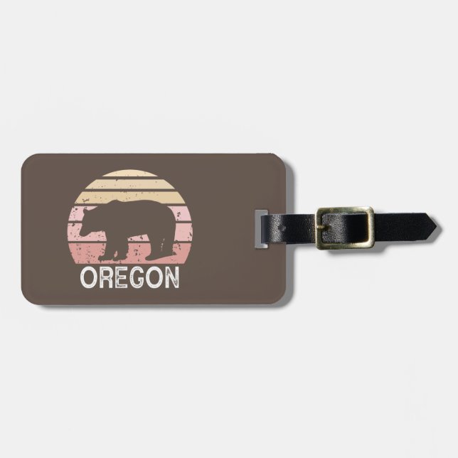 Oregon Bear Luggage Tag (Front Horizontal)