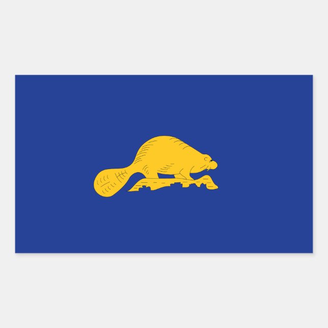 Oregon Beaver Flag Sticker (Front)