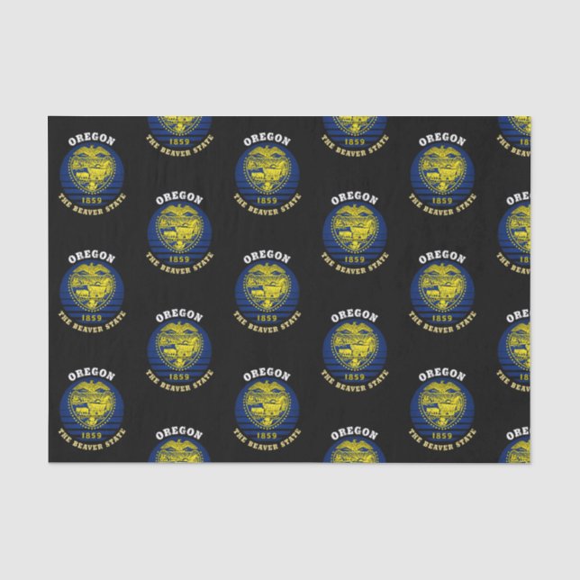 OREGON BEAVER STATE FLAG TISSUE PAPER (Front)