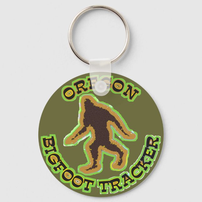 Oregon Bigfoot Tracker Keychain (Front)