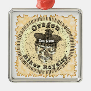 Oregon Biker  Metal Ornament