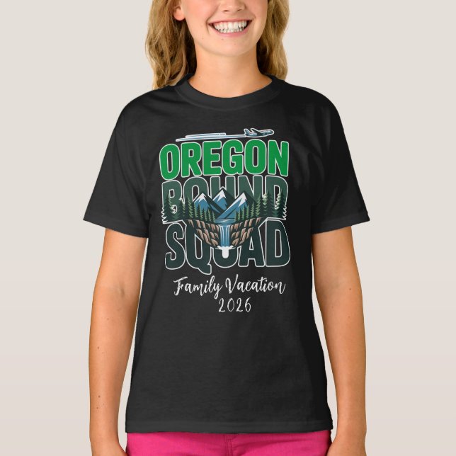 Oregon Bound Squad Travel Adventure T-Shirt (Front)