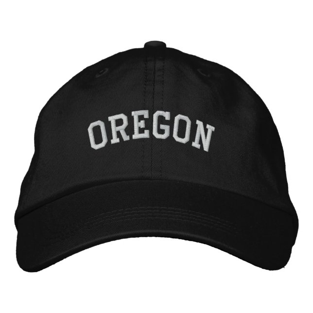 Oregon brodé Casquette réglable noir (Devant)