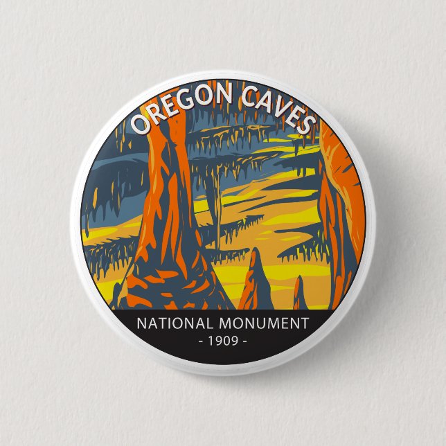 Oregon Caves National Monument Oregon Circle  2 Inch Round Button (Front)
