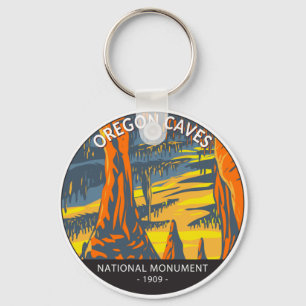 Oregon Caves National Monument Oregon Circle  Keychain