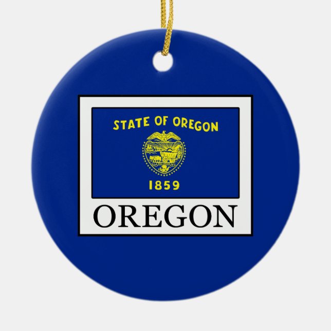 Oregon Ceramic Ornament (Front)