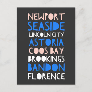 Oregon Coast Cities  Postcard