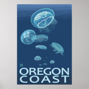 Oregon Coast Jellyfish Poster