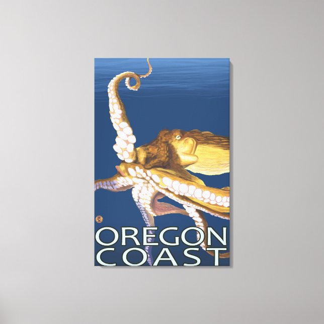 Oregon Coast Octopus Canvas Print (Front)