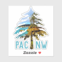 Oregon Coast PACNW Tree Cutout Sticker