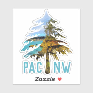 Oregon Coast PACNW Tree Cutout Sticker