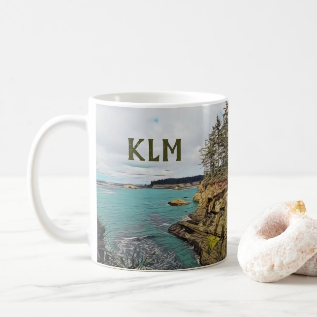 Oregon Coast Personnalisé Mug (Avec donut)