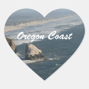 Oregon Coast Rocks Heart Sticker