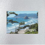 Oregon Coast Scenic Seascape Magnet<br><div class="desc">Rectangular,  fridge magnet that features the photo image of a scenic Oregon coastline near Cannon Beach. Makes a great travel souvenir!</div>