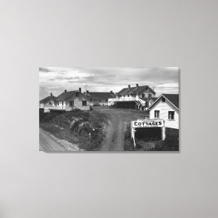 Oregon Coast Schellenbergers Ocean View Cottages Canvas Print