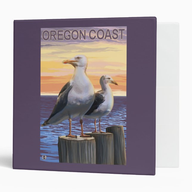 Oregon Coast Sea Gulls Binder (Front/Inside)