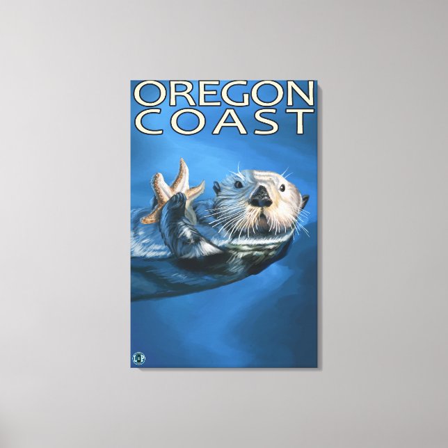 Oregon Coast Sea Otter Canvas Print (Front)