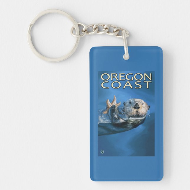 Oregon Coast Sea Otter Keychain (Front)