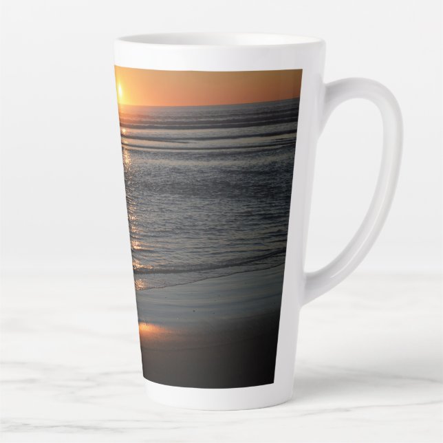 Oregon Coast Sunset Photo Latte Mug (Right)